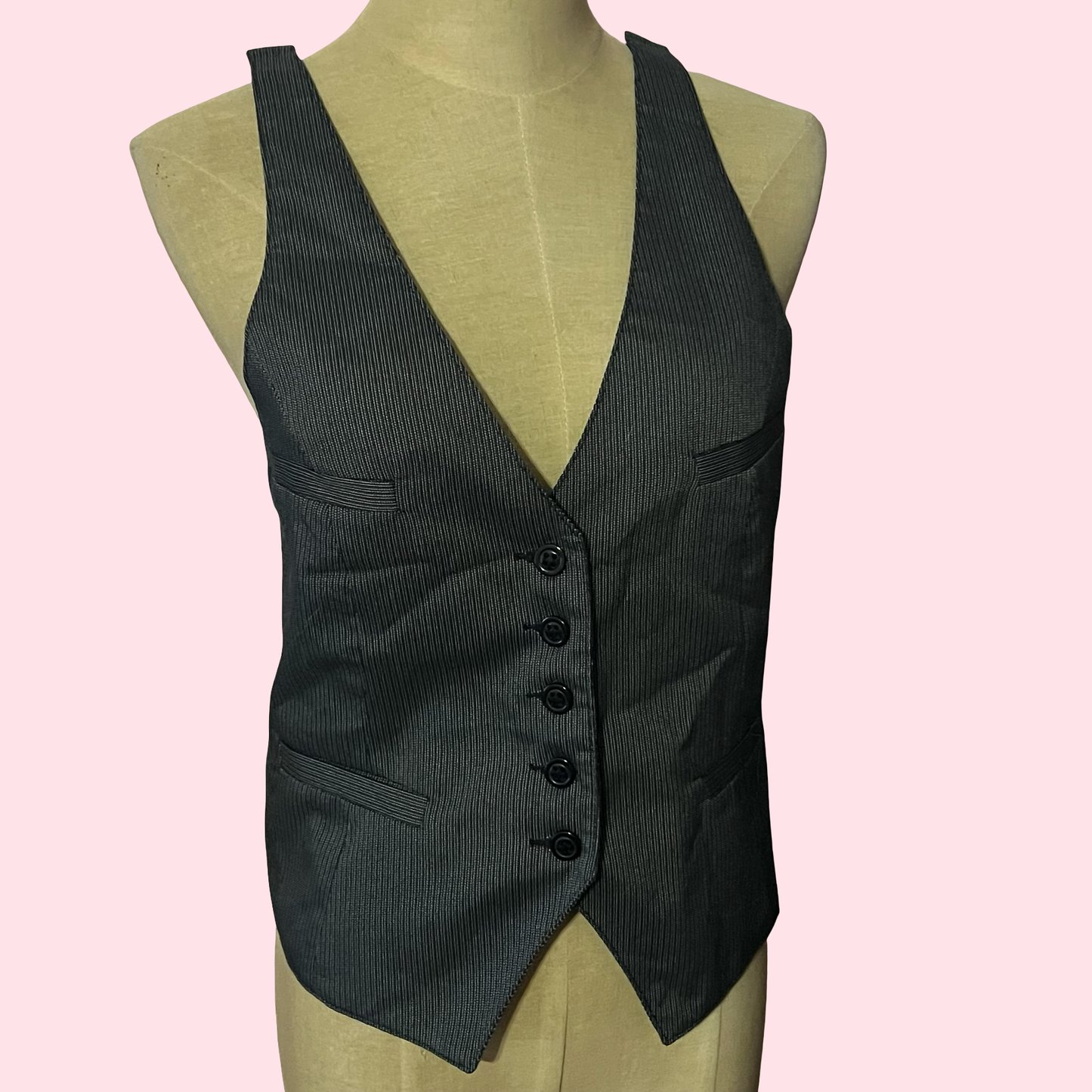 Women’s early 2000s twenty one pinstripe vest size small