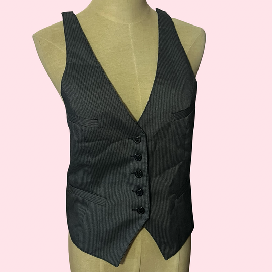 Women’s early 2000s twenty one pinstripe vest size small