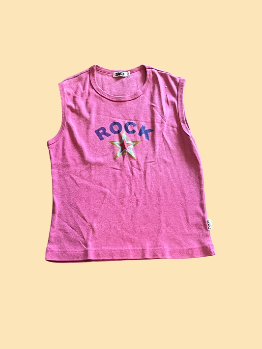 Rock star early 2000s top size kids large