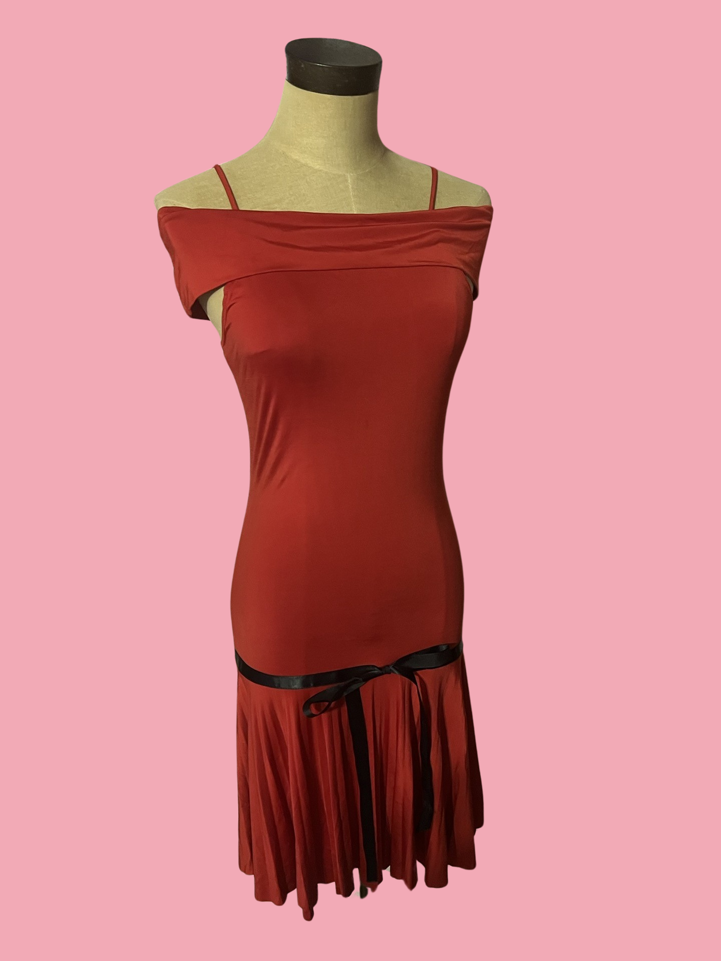 Vintage eydeep red early 2000s y2k dress