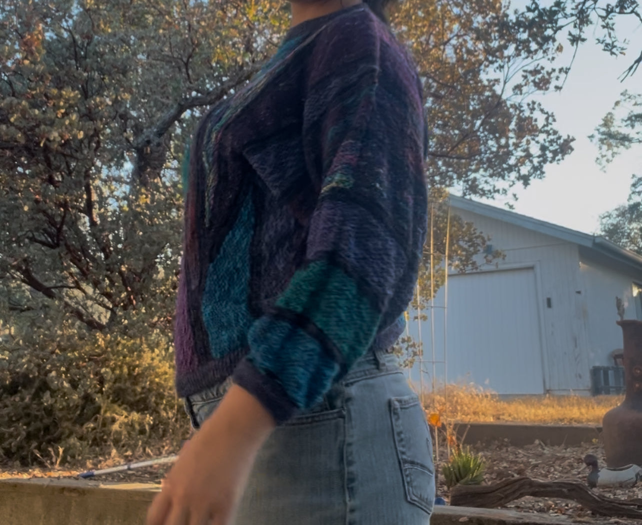 Carducci vintage 80s style retro fall sweater size small