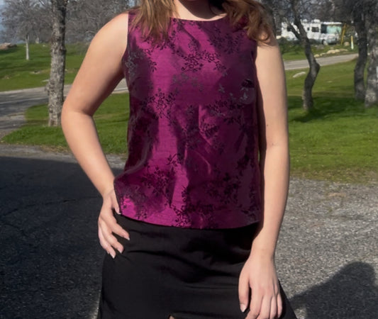 Dressbarn vintage early 2000s gothic whimsygoth grunge witchy purple top size small