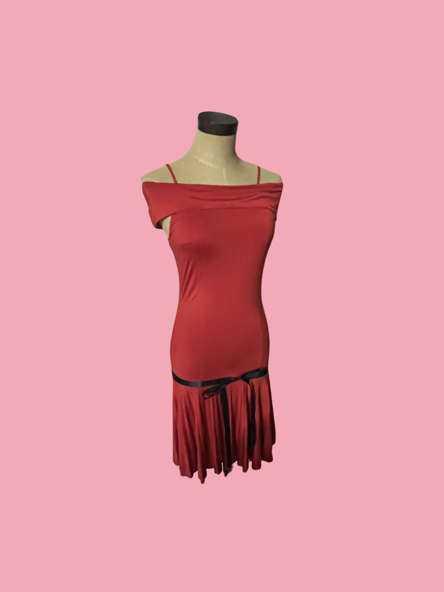 Vintage eydeep red early 2000s y2k dress