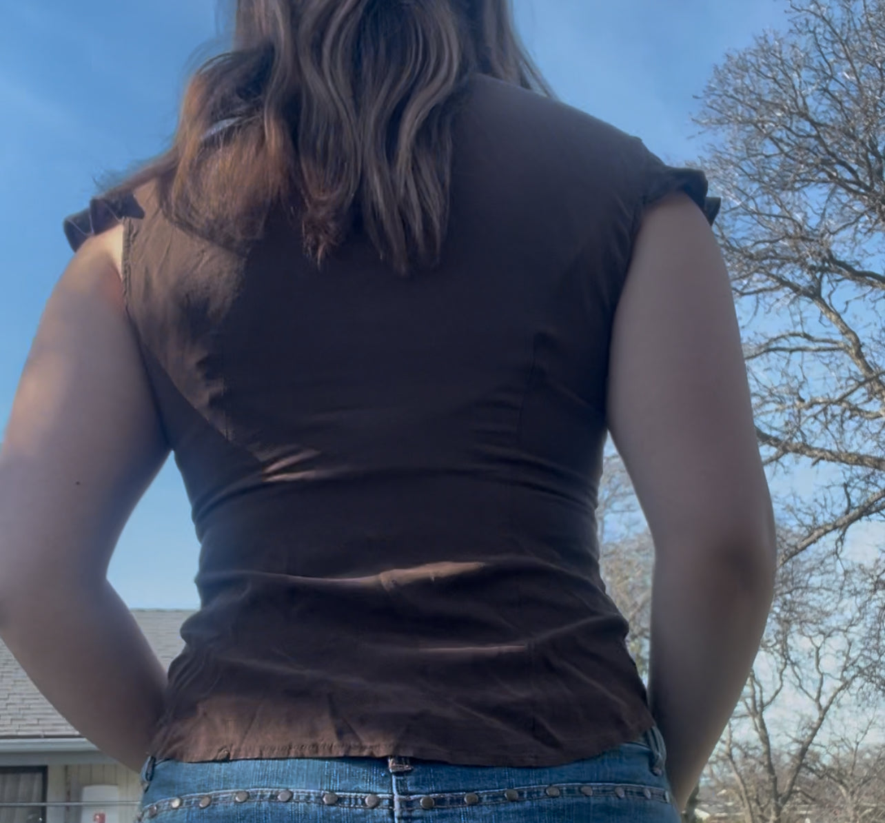 Early 2000s Apt.9 ruffle blouse size medium