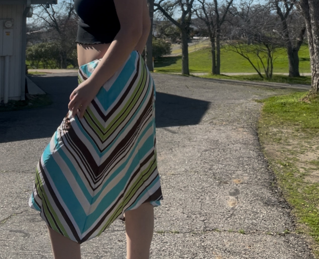 Apostrophe vintage early 2000s y2k coconut girl girly festival boho midi skirt size 14