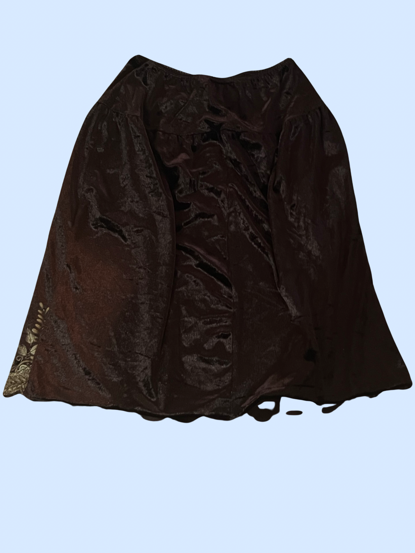 IZ Byer California brown velvet midi fall skirt size large 
Runs small/ waistline is stretchy