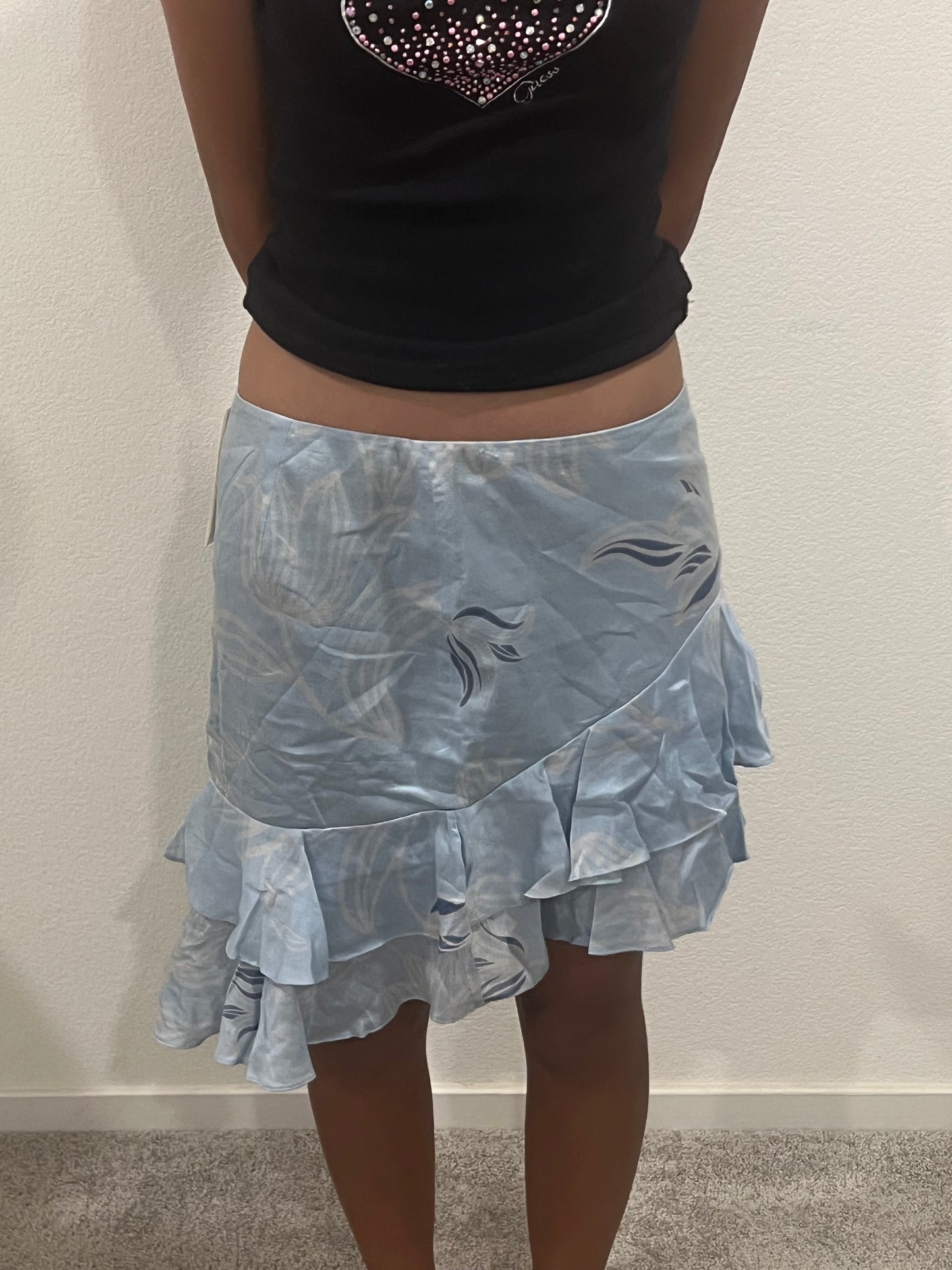 NWT Armani exchange fairy core girly blue skirt size 4