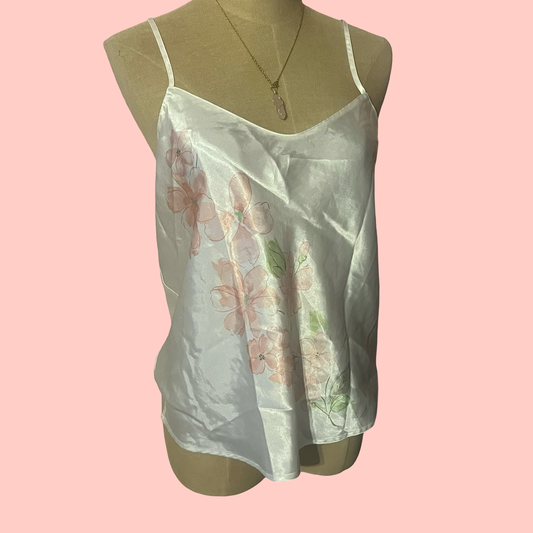 Morgan Taylor girly white lingerie sleep coquette fairycore summer top size medium