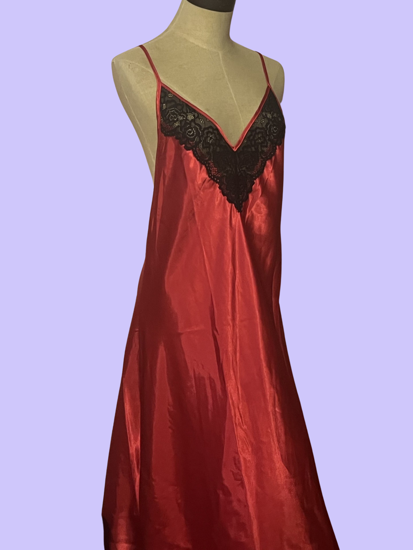 NWT Linea Donatella red maxi slip dress size large