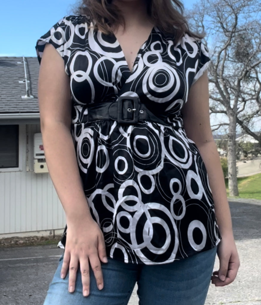 Anxiety vintage early 2000s y2k blouse size large