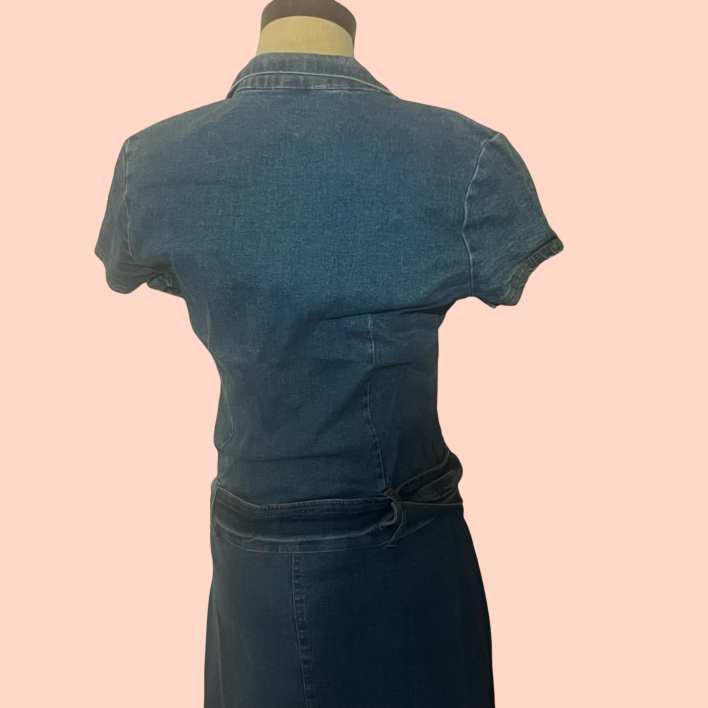 NWT blue asphalt vintage early 2000s y2k jean denim mini dress size small