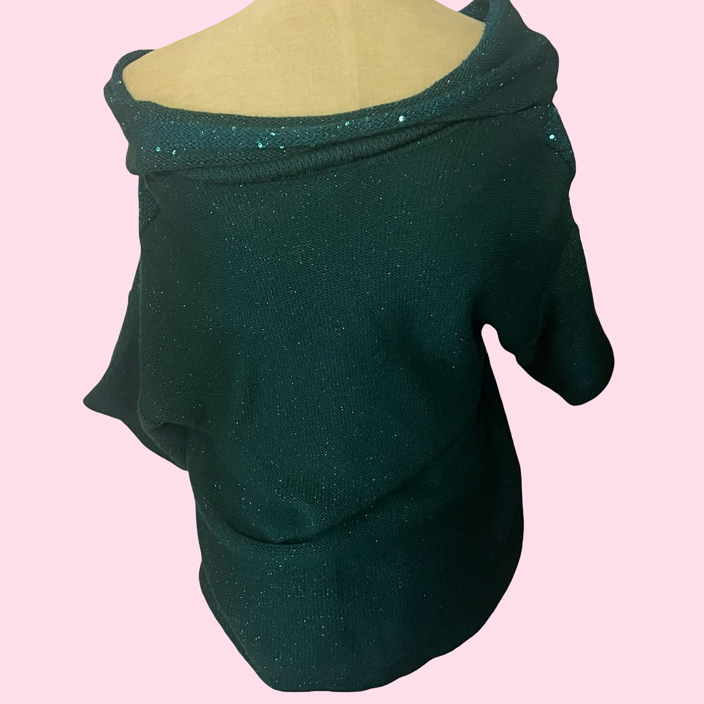 New Directions Sparkle Knit Top – Emerald Green
Size Small