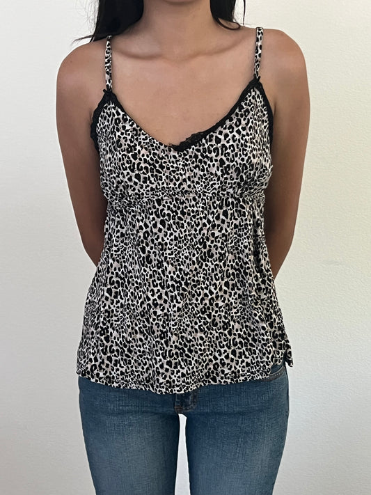 Cheetah print sleepwear tank top size medium