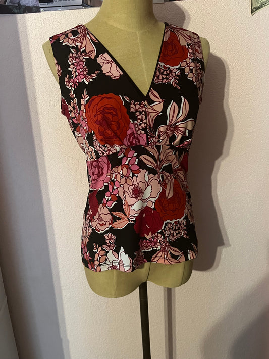 JIB vintage floral tank top size small