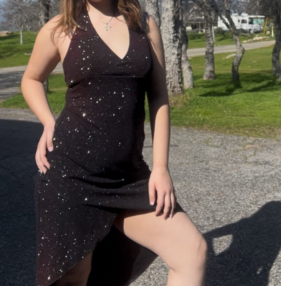 City triangles vintage early 2000s y2k glam party dress size large