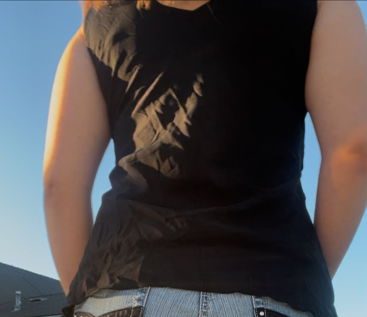 Bisou Bisou black blouse size 14