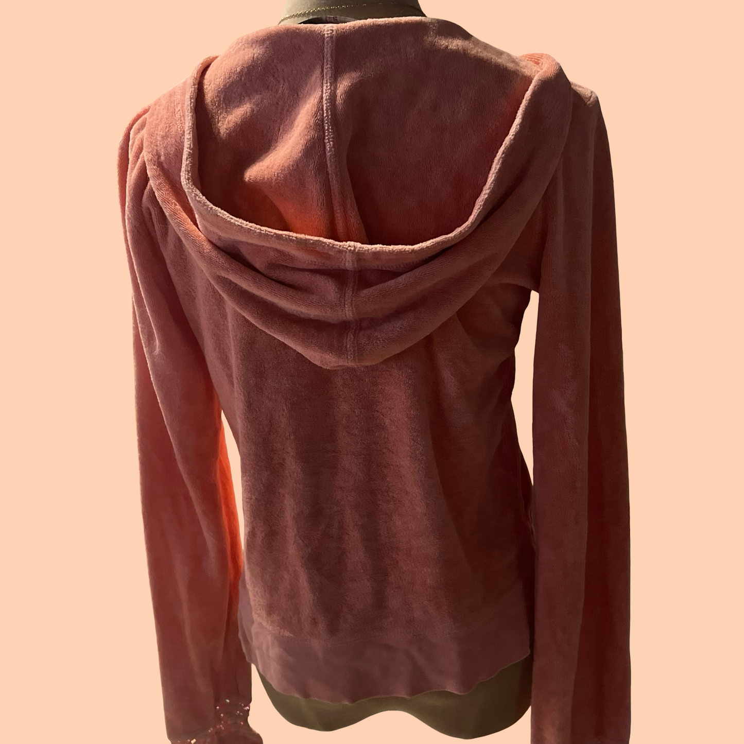 Juicy couture y2k orange zip up sweater size large