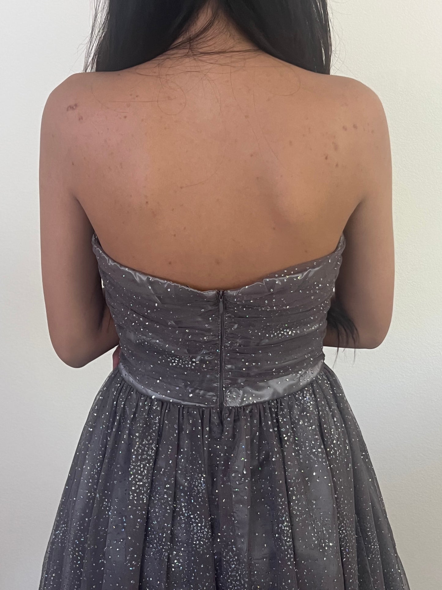 Speechless sparkly grey short prom dress size 3