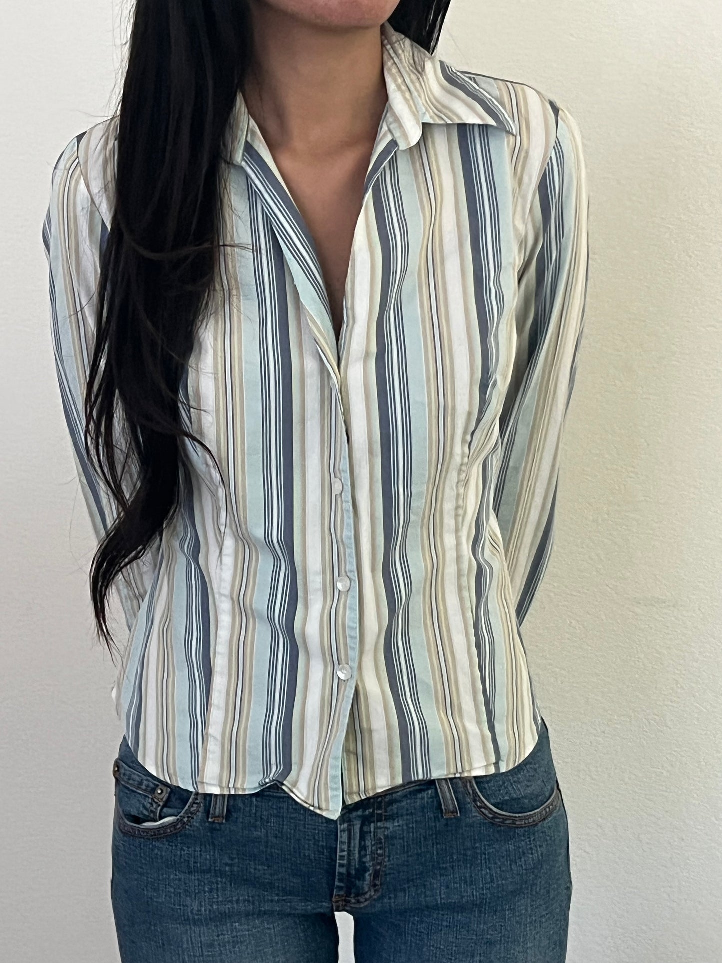 Sandra Ingrish striped early 2000s top size 4