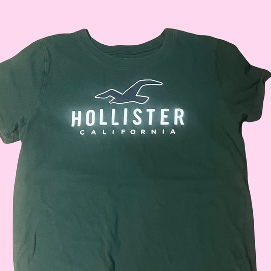 Hollister Co. green California slim tee preppy tshirt baby tee size medium