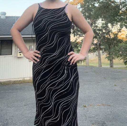 Scene 90s vintage party halter midi dress size 11/12