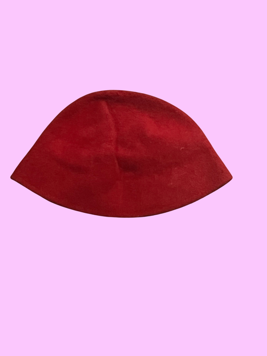 Vintage Cheveux red polyester hat