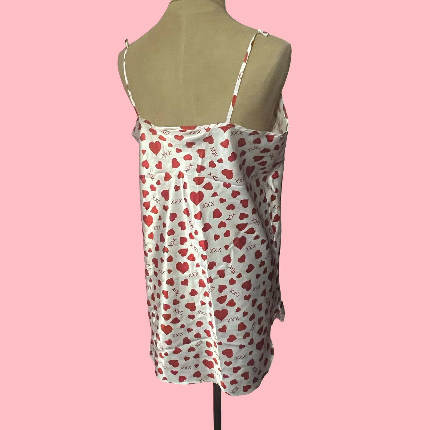 Romantic moods vintage xoxo valentine heart y2k early 2000s slip dress
