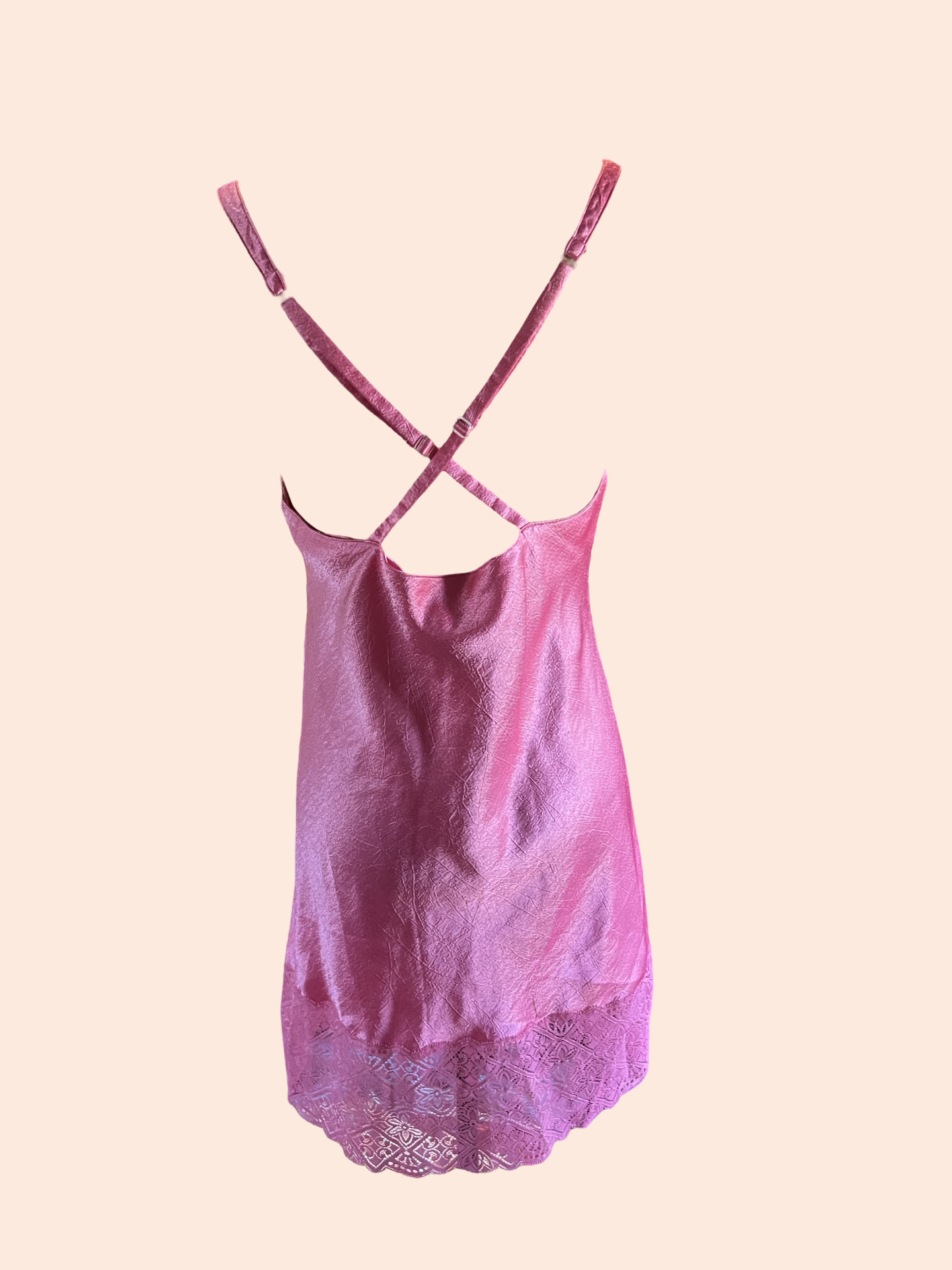 Victoria secret gold label vintage pink slip dress