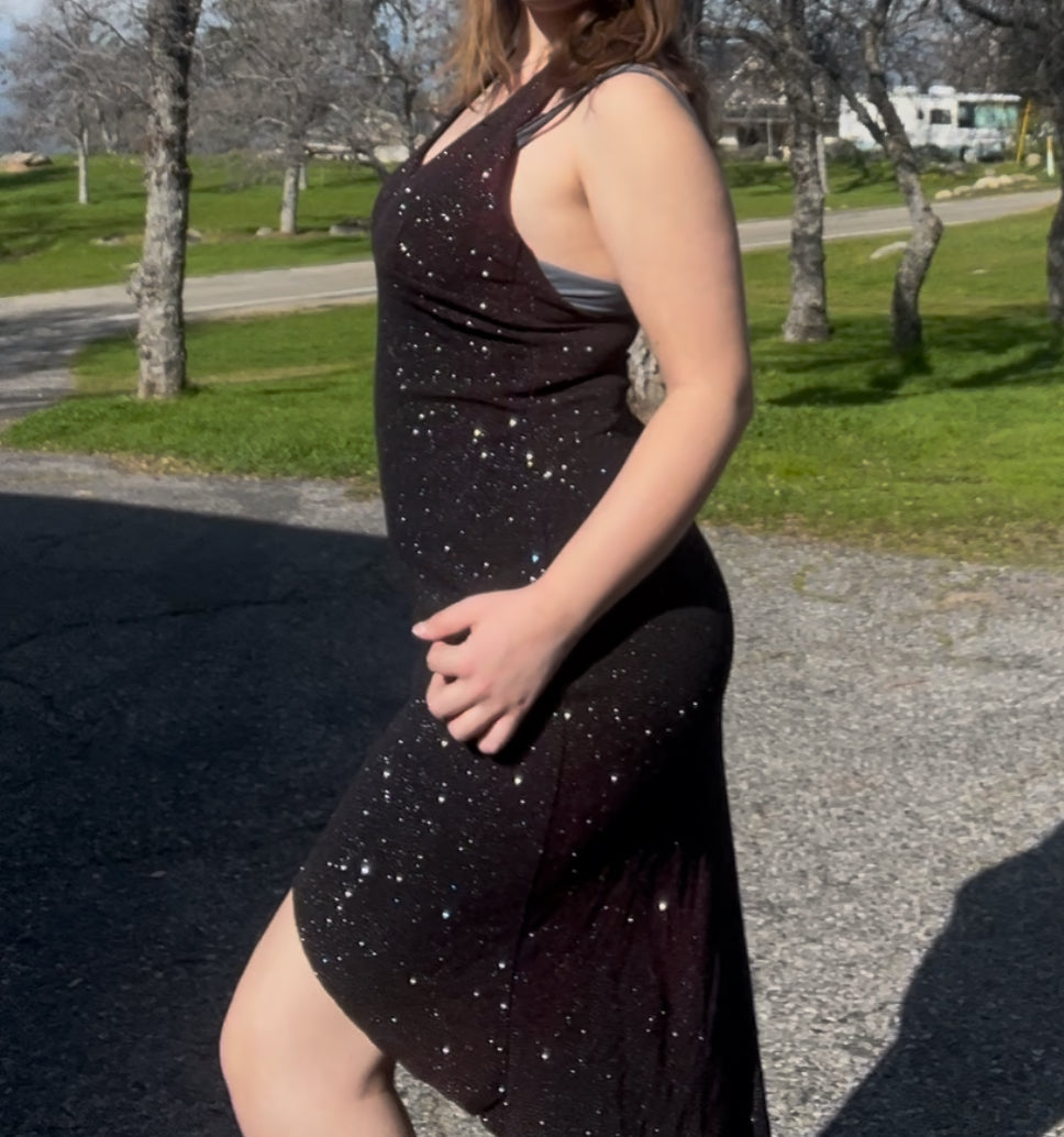 City triangles vintage early 2000s y2k glam party dress size large
