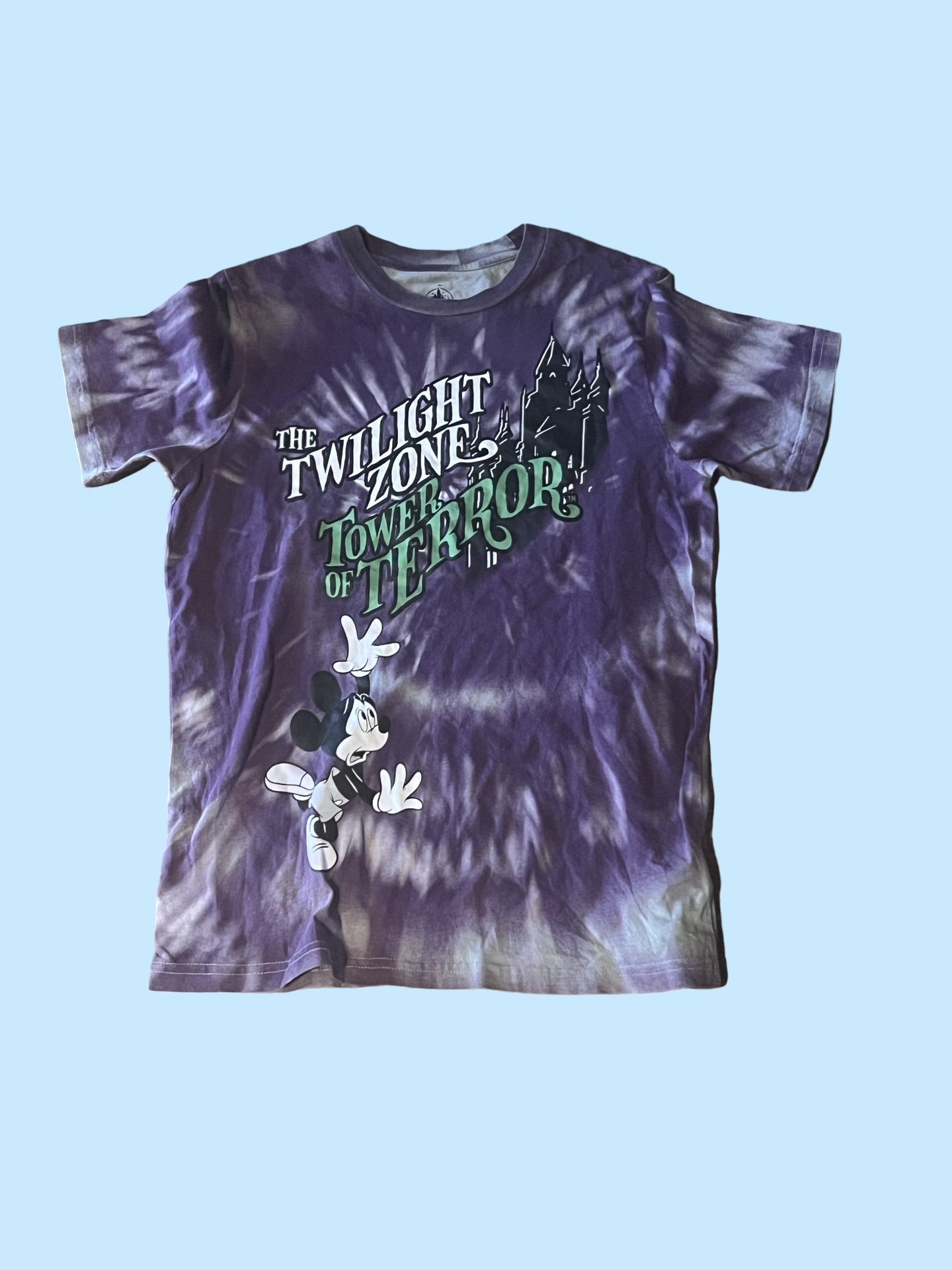 Disney twilight zone tower of Terror tie dye top size kids large