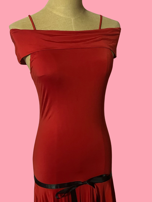 Vintage eydeep red early 2000s y2k dress