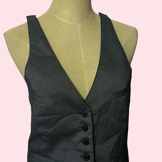 Women’s early 2000s twenty one pinstripe vest size small
