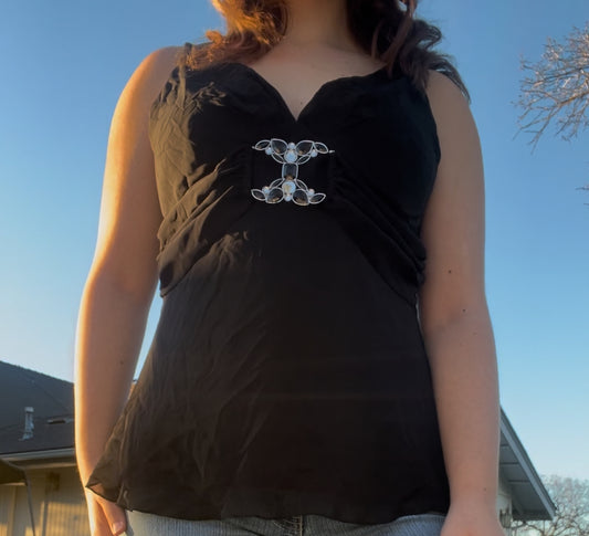 Bisou Bisou black blouse size 14