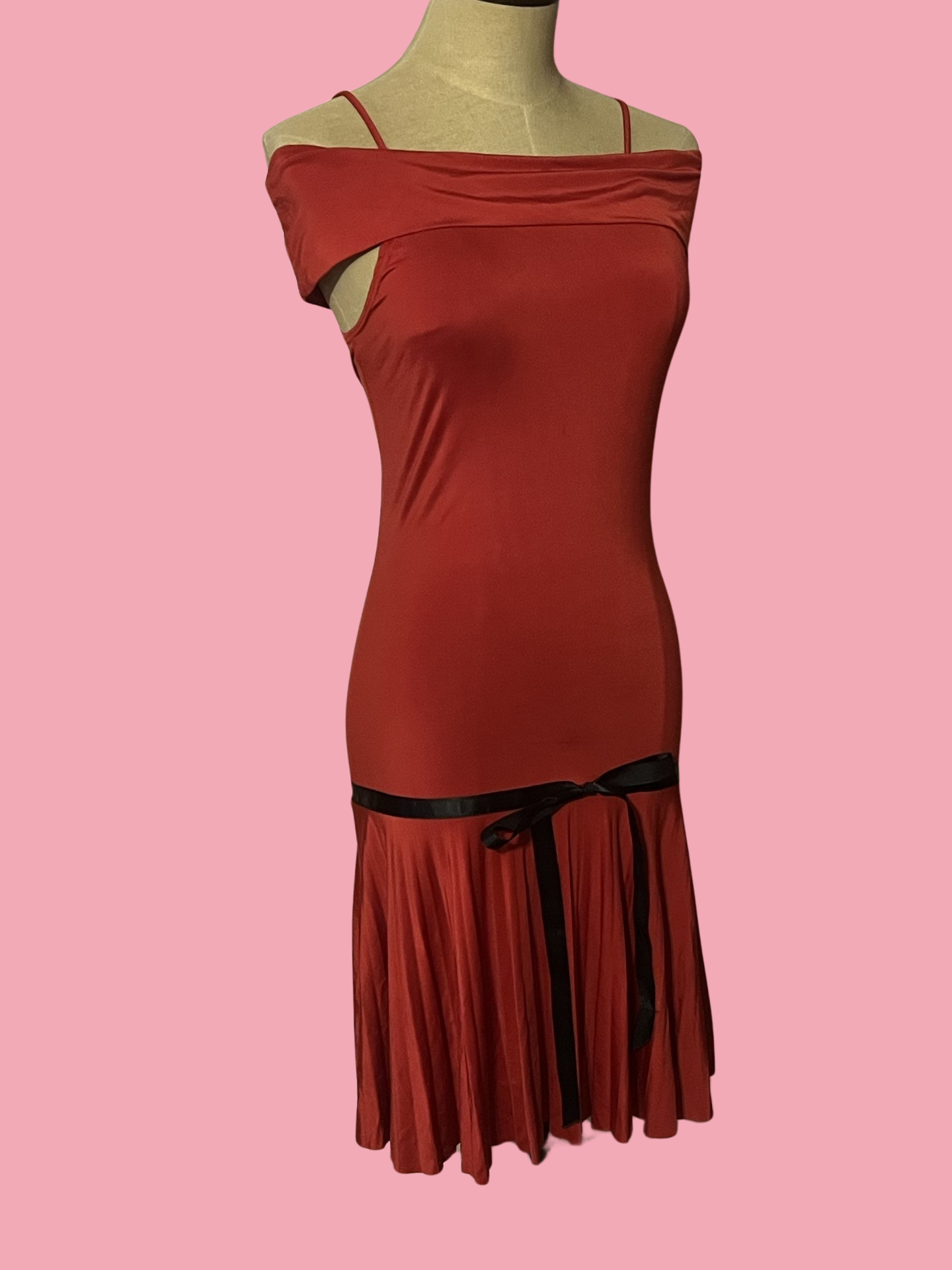 Vintage eydeep red early 2000s y2k dress