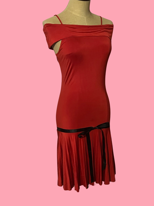 Vintage eydeep red early 2000s y2k dress