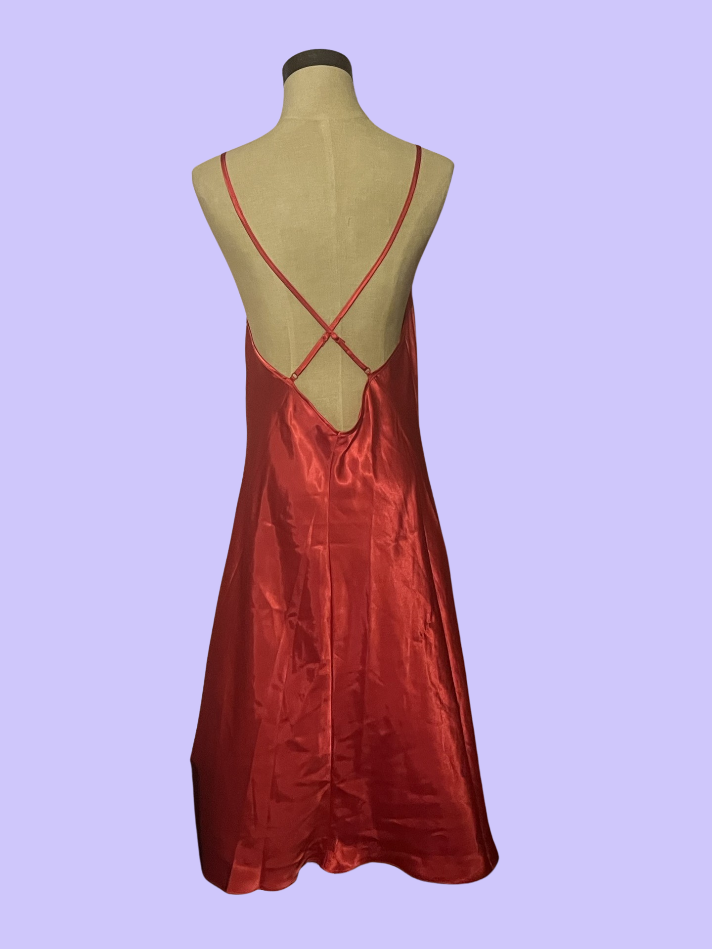 NWT Linea Donatella red maxi slip dress size large