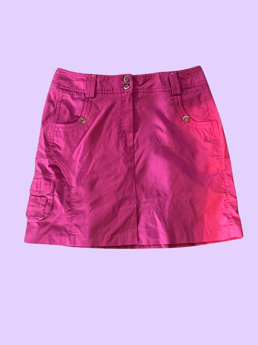 Jamie Sadock early 2000s y2k hot pink cargo skirt size 6