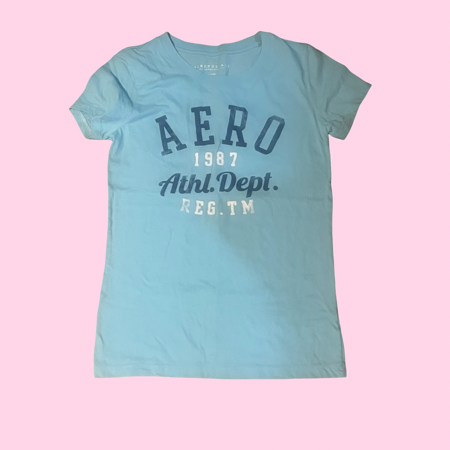 Aeropostale blue preppy baby tee shirt size medium