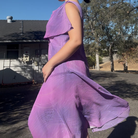 Star dance vintage purple cottage core girly ombré  princess formal dress size 18