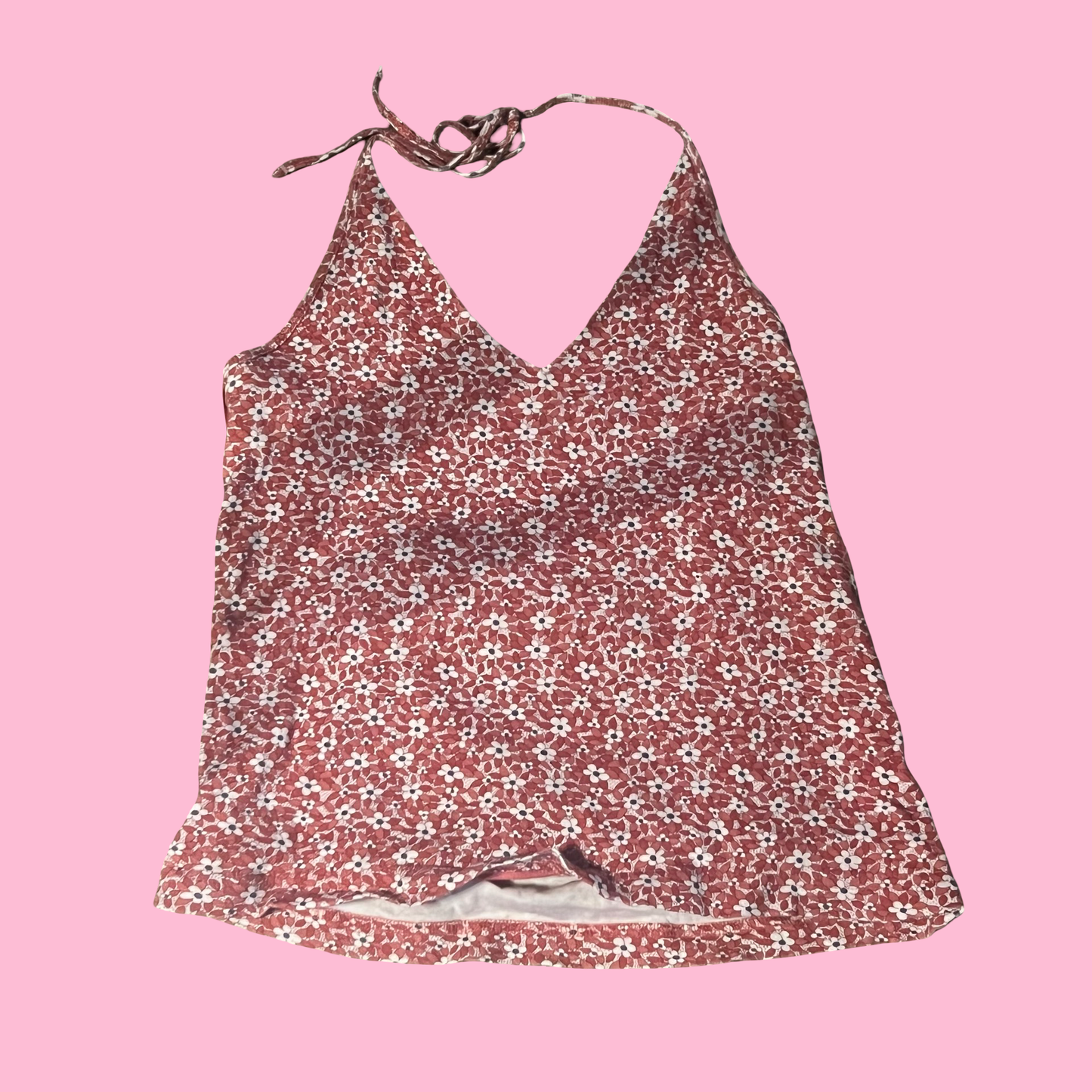 Route 66 early 2000s y2k floral halter top size XL