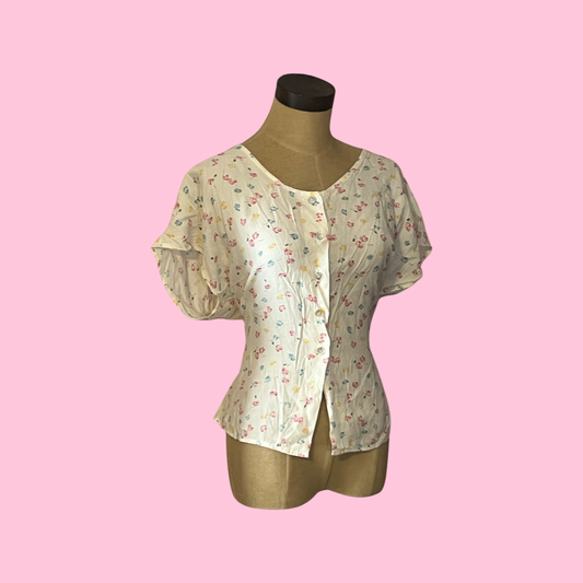 Jaclyn Smith vintage cottage core blouse