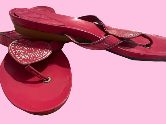 Coach hot pink sandals size 8