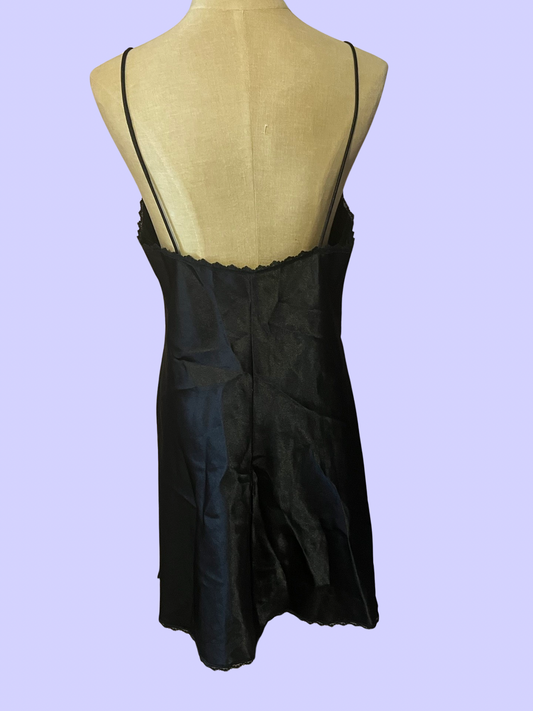 Deena vintage black slip dress size 36