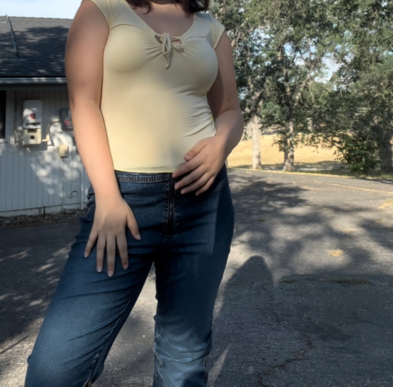 Early 2000s yellow top size medium