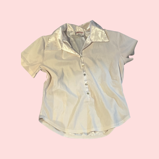 Baby pink vintage blouse size large