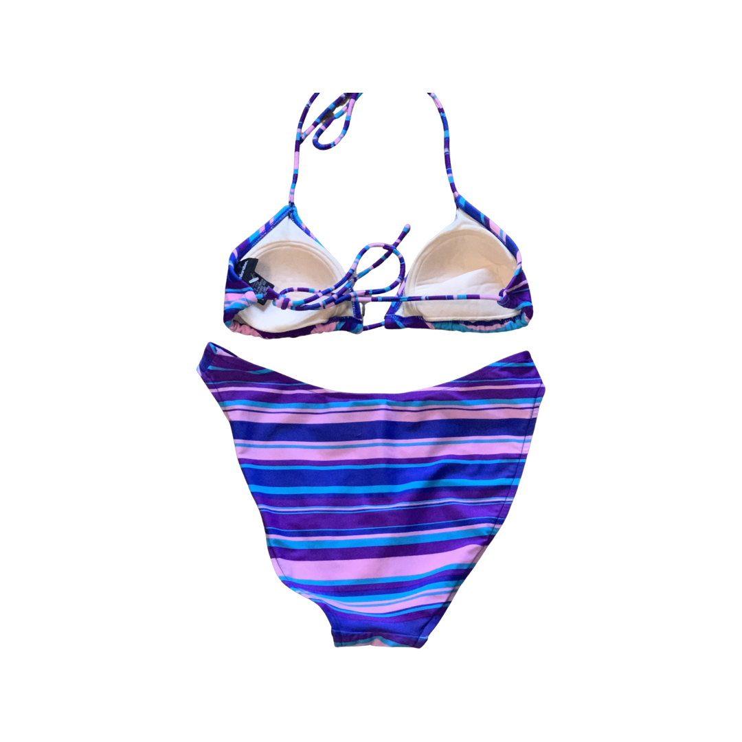 Xhilaration striped bikini size medium