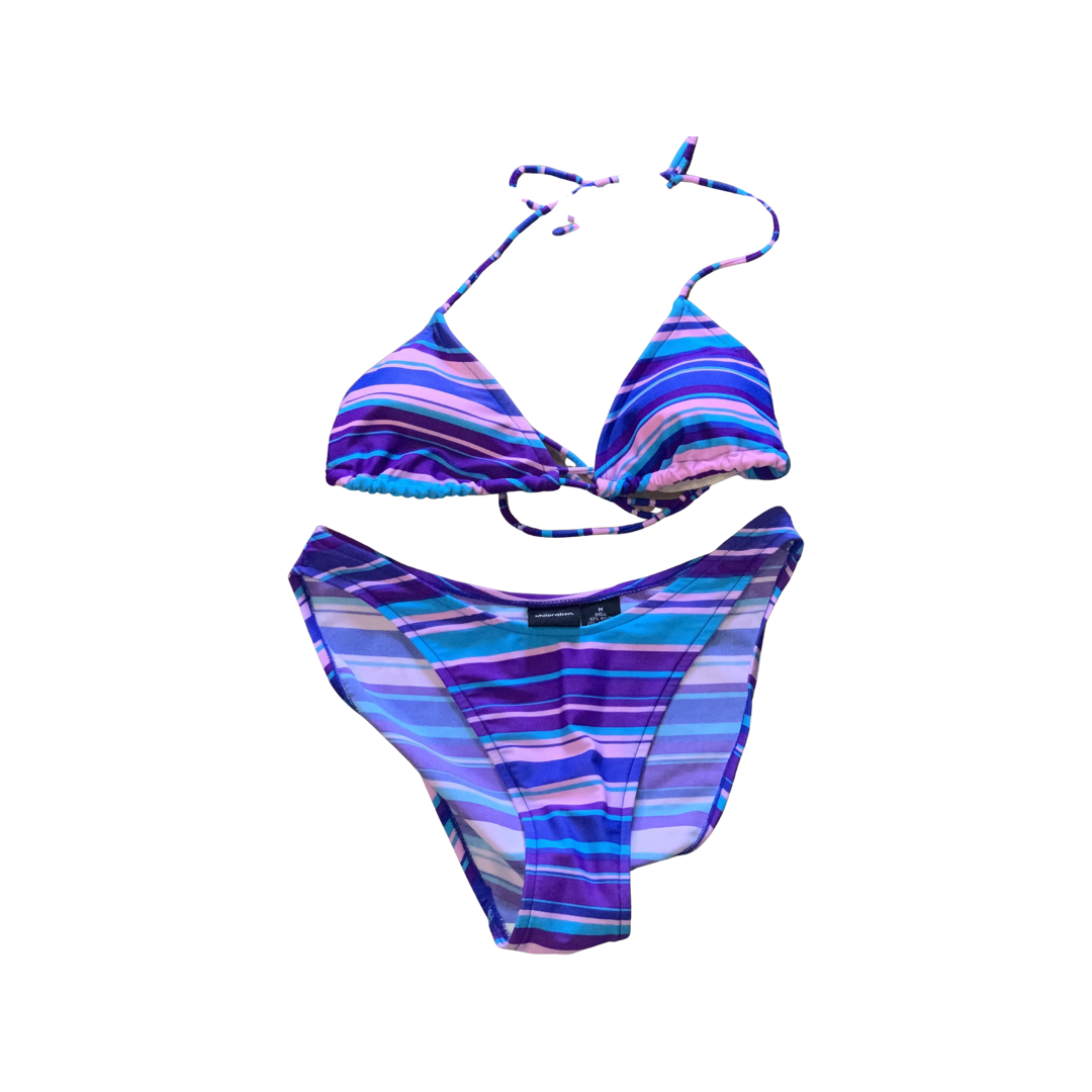 Xhilaration striped bikini size medium