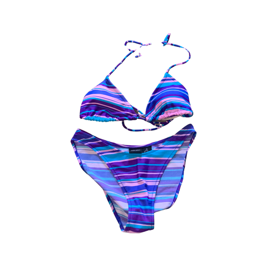 Xhilaration striped bikini size medium