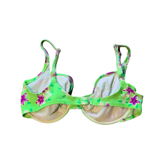 green floral bikini top size large