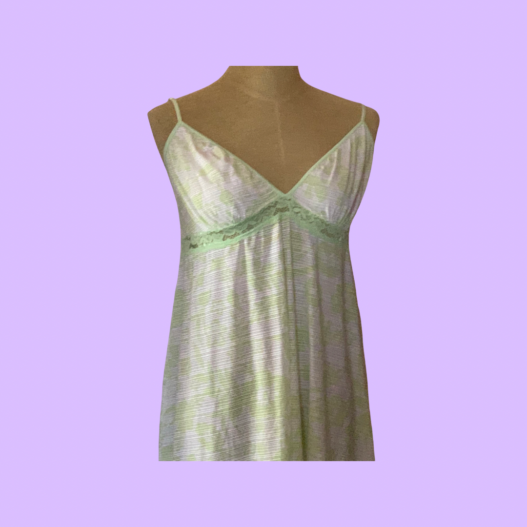 Light green floral slip dress lingerie size large